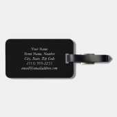 Goud anananas Bagagelabel met lederriem (Achterkant horizontaal)