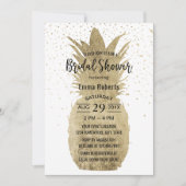 Goud anananas Modern tropisch Vrijgezellenfeest Kaart (Voorkant)