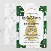 Goud anananas Vrijgezellenfeest Trendy White marbl Kaart (Voorkant / Achterkant)