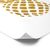 Goud ananas - Kunstafdrukken Poster (Hoek)