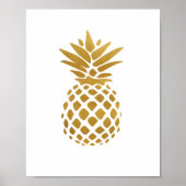 Goud ananas - Kunstafdrukken Poster (Voorkant)