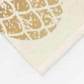 Goud ananas op ivoorMonogram Fleece Deken (Hoek)