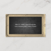 Goud Antiek Lijst | Donkere textuur Visitekaartje (Achterkant)