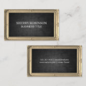 Goud Antiek Lijst | Donkere textuur Visitekaartje (Voorkant / Achterkant)