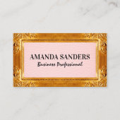 Goud Antiek Lijst | Leder Visitekaartje (Voorkant)