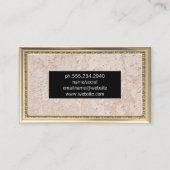 Goud Antiek Lijst | Wandgrungetextuur Visitekaartje (Achterkant)