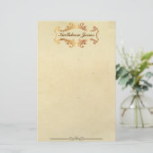 Goud Antiek Oud | Aangepaste Naam | Antiek Papier (Staand voorkant)