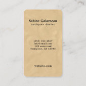 Goud Antiek Skelet Key Antieke Dealer Visitekaartje (Achterkant)