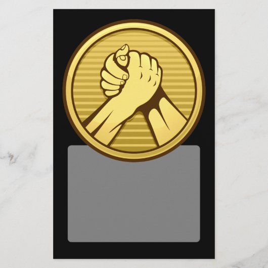 Goud armworstelen flyer (Achterkant)