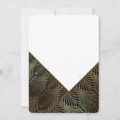 Goud Art Deco 1920's | Verjaardagsfeestje Uitnodig Kaart (Achterkant)