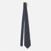Goud Art Deco Navy blauw Stropdas (Achterkant)