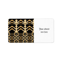 Goud, art deco, nouveau, zwart, , patroon, chic