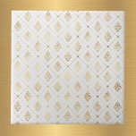 Goud Art Deco Wit Tegeltje<br><div class="desc">Witte tegel met gouden Art Deco design.</div>