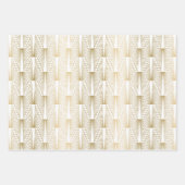 Goud art-decopatroon, aangepaste achtergrond inpakpapier vel (Voorkant)