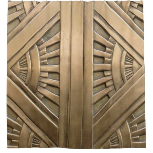 goud, art nouveau, art deco, , chic, elegant, vi douchegordijn (Voorkant)