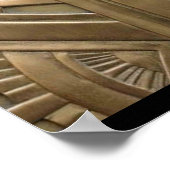 goud, art nouveau, art deco, , chic, elegant, vi poster (Hoek)