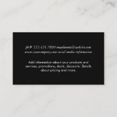 Goud artistiek expressief visitekaartje (Achterkant)