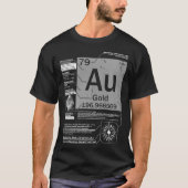 Goud AU-element atoomnummer 79 Wetenschap T-shirt (Voorkant)
