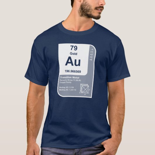 Goud (Au) T-shirt (Voorkant)