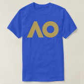 Goud australian open t.o.v. t-shirt (Design voorkant)