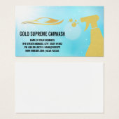 Goud, automatische Logo en spuitfles Visitekaartje (Voorkant /achterkant)