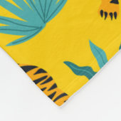 Goud Aziatisch Tijger Patroon Fleece Deken (Hoek)
