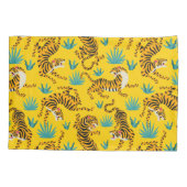 Goud Aziatisch Tijger Patroon Kussensloop (Achterkant-Links)