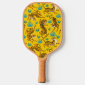 Goud Aziatisch Tijger Patroon Pickleball Paddle (Achterkant)
