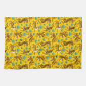 Goud Aziatisch Tijger Patroon Theedoek (Horizontaal)