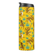 Goud Aziatisch Tijger Patroon Thermosbeker (Geroteerd rechts)