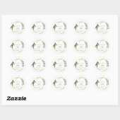  Goud Baby shower Dank u Ronde Sticker (Vel)