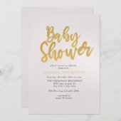 Goud Baby shower Kaart (Voorkant / Achterkant)