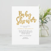 Goud Baby shower Kaart (Staand voorkant)