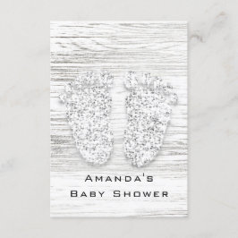 Goud Baby shower Voet Wood White Boy Kaart