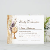 Goud Baby Toewijdingscertificaat, Doop (Staand voorkant)