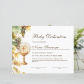 Goud Baby Toewijdingscertificaat, Doop (Staand voorkant)