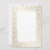 Goud  Baby's Breath - Filigraan Bruiloft Kaart (Achterkant)