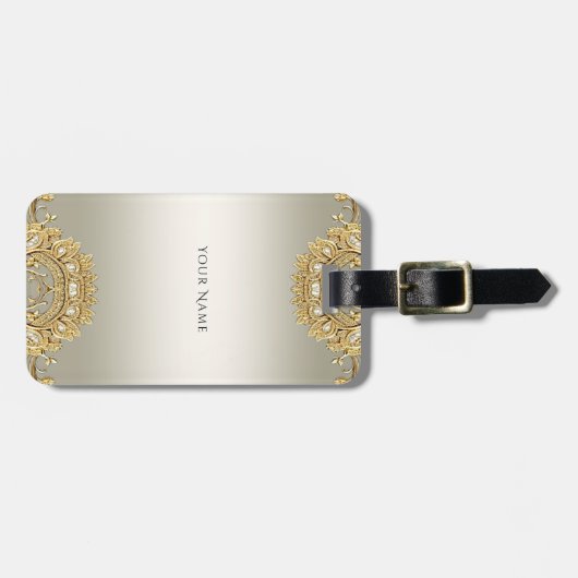 Goud  Bagagelabel (Voorkant horizontaal)