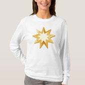 Goud Baha'i symbool T-shirt (Voorkant)