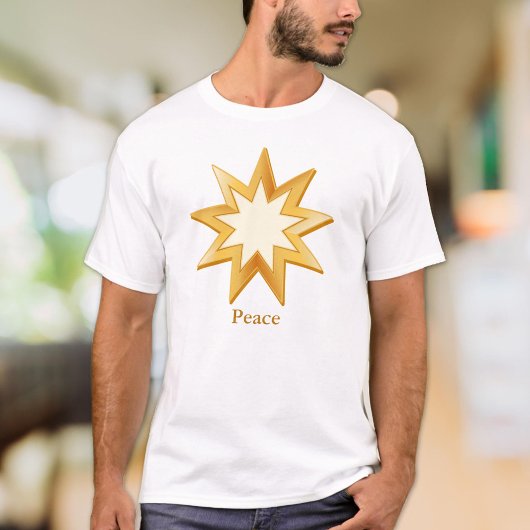 Goud Baha'i symbool T-shirt