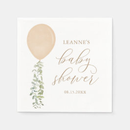 Goud ballon Eucalyptus Baby shower Servet