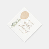 Goud ballon Eucalyptus Baby shower Servet (Hoek)