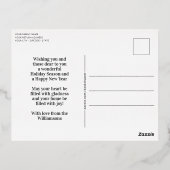 Goud bandbandstaal uit de oude band van de moderne folie feestdagen briefkaart (Achterkant)