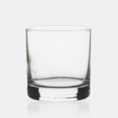 Goud Barok Crest Monogram Bruiloft Whisky Glas (Links)