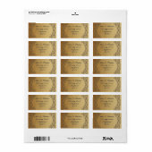 Goud Barok  Elegant Adresetiketten Etiket (Full Sheet)
