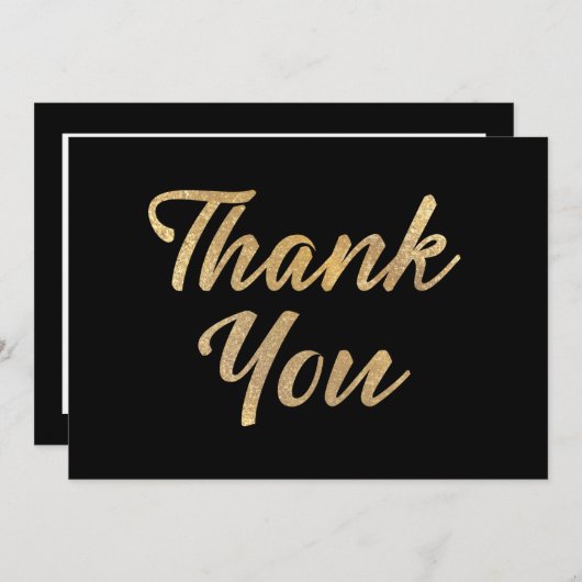 Goud Bedankkaart (Voorkant / Achterkant)