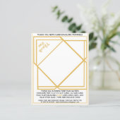 Goud Bedankt Card Envelope Papieren Blad (Staand voorkant)