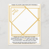 Goud Bedankt Card Envelope Papieren Blad (Voorkant)