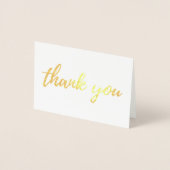 Goud bedankt kaart gevouwen. Moderne bruiloft foli (Voorkant)