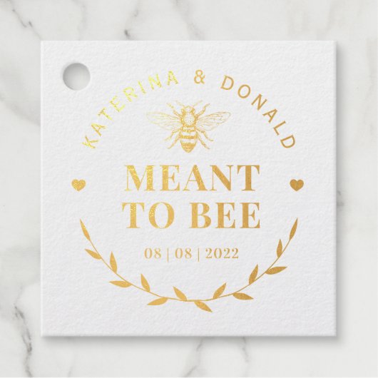 Goud bedoeld voor bijenhoning bedankjes labels (Voorkant)